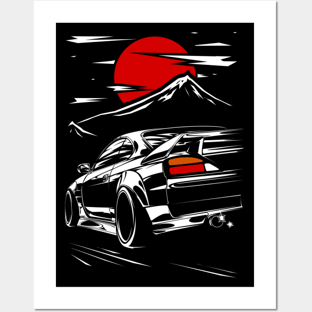 Nissan s15 Silvia Schassis Fuji Wall Art by racingfactory